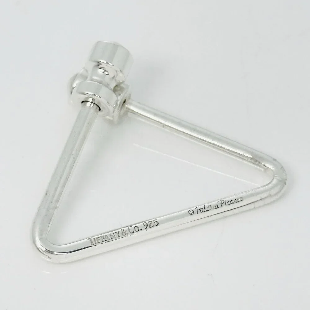 Tiffany & Co Paloma Picasso Groove Triangular Key Ring Chain Keyring Keychain